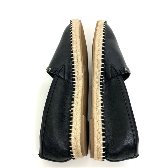 A New Day Maggie Black Faux Pebbled Leather Studded Espadrille Loafers Nwt Sz 11 - Picture 4 of 8